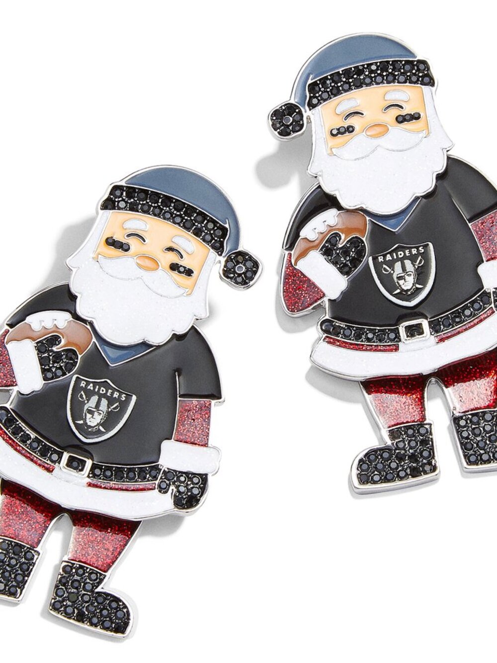 Las Vegas Raiders BaubleBar Women's Santa Claus Earrings